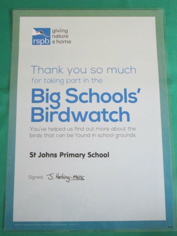P3 receive RSPB certificate 