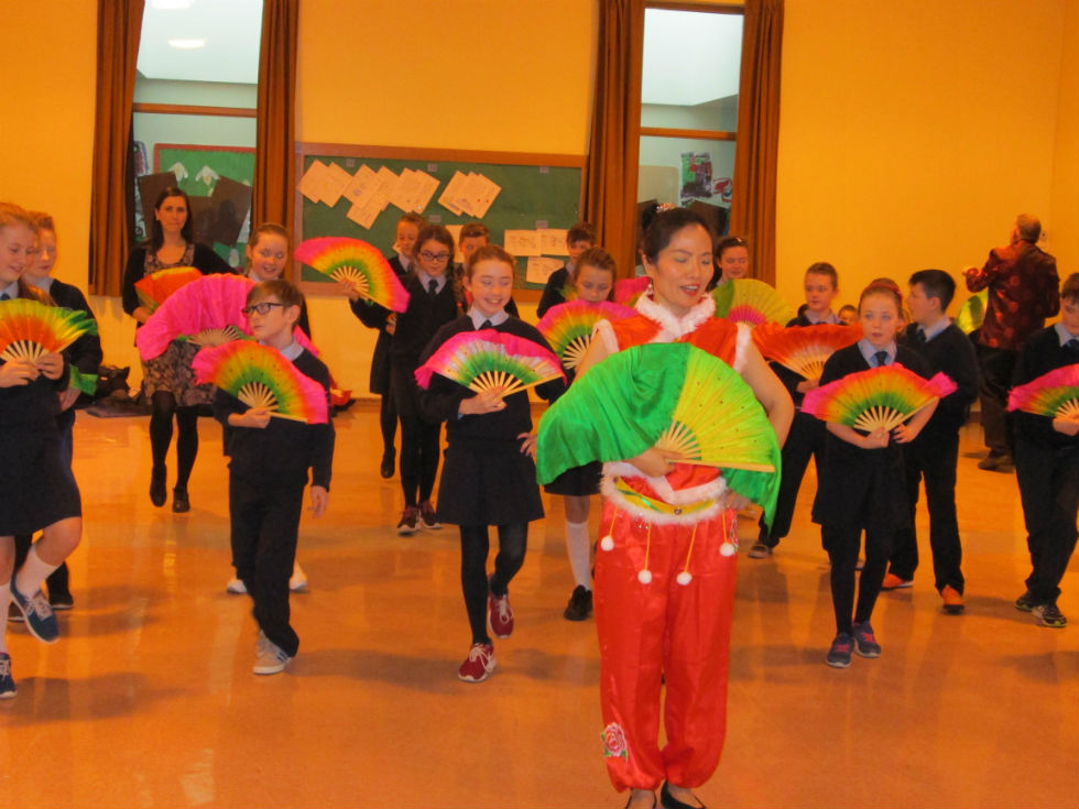 P7 pupils participate in the Primary Schools' Cross Cultural Music Programme