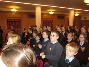 School choir rehearse for the Peace Proms Concert
